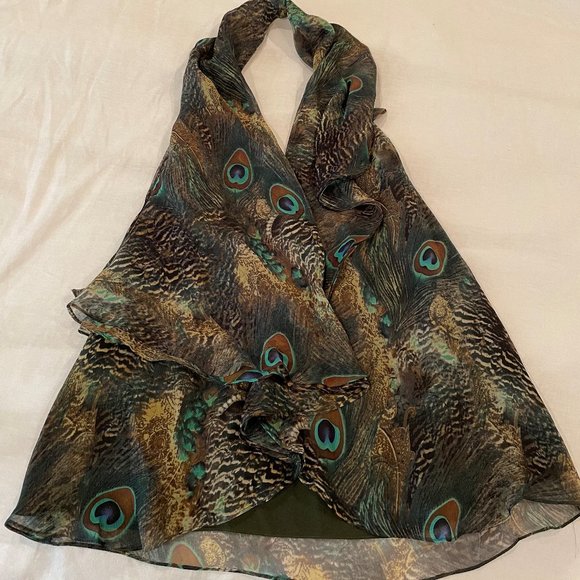 Haute Hippie Peacock Halter XS - Picture 1 of 6